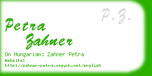 petra zahner business card